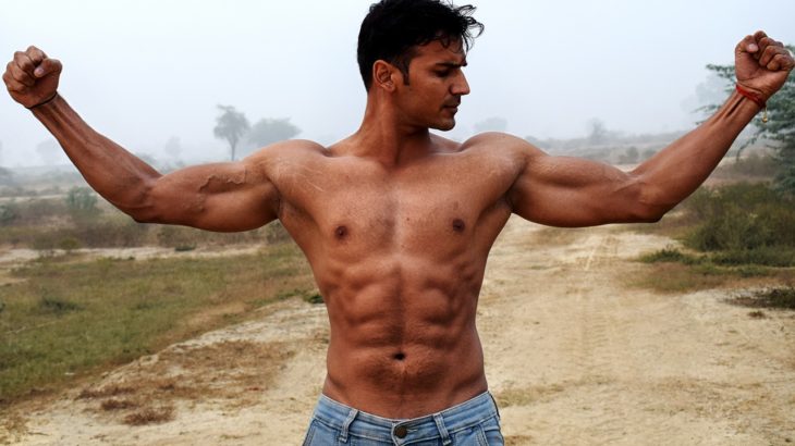 an athlete with strong muscles